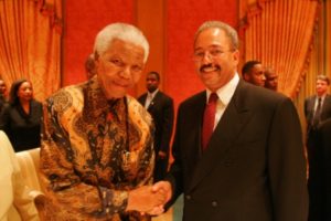 Nelson Mandela with Rep. Chaka Fattah